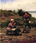 A Discussion Between Two Young Ladies by Daniel Ridgway Knight